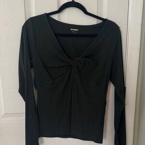Old Navy Women's Dark Green Long Sleeve Top